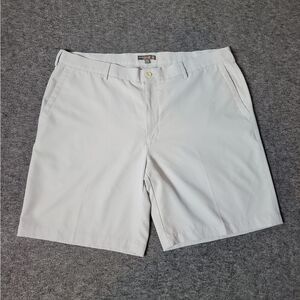 Peter Millar Crown Sport Mens 38 Golf Shorts Khaki Light Polyester